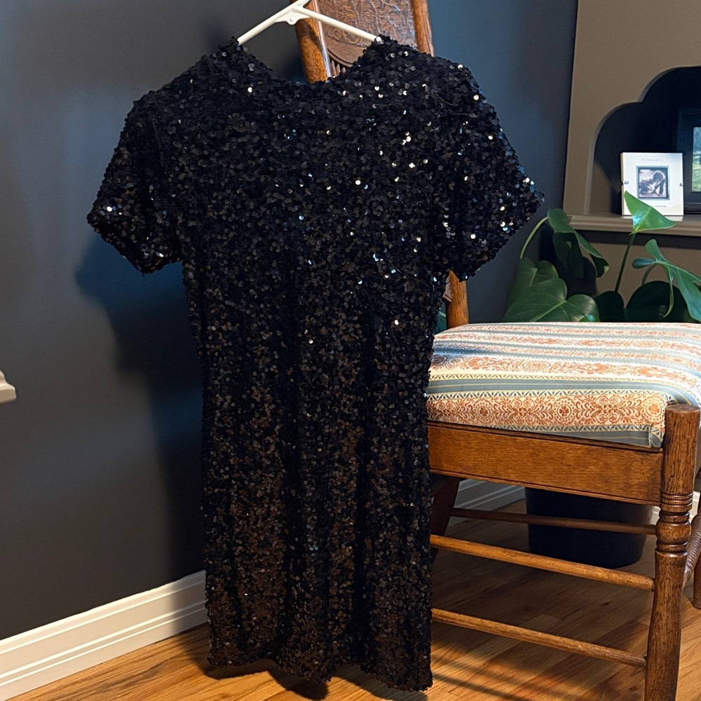 Simons Black Sequin Mini Dress